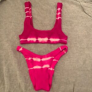 Bound by bond eye pink tie dye bikini